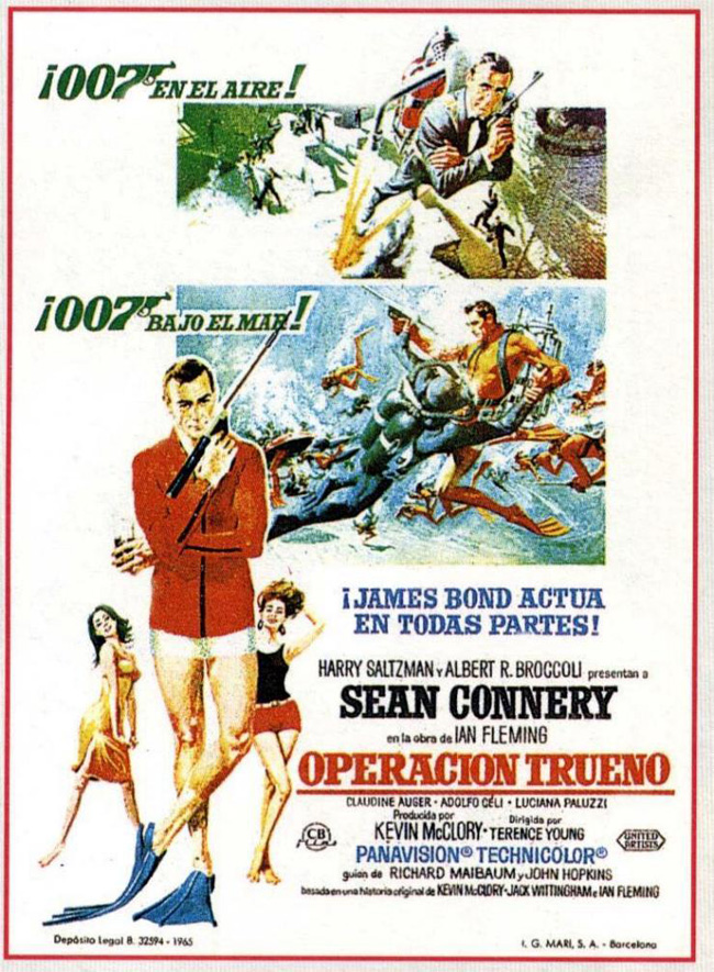 007 1965 OPERACION TRUENO - Thunderbal - 1965