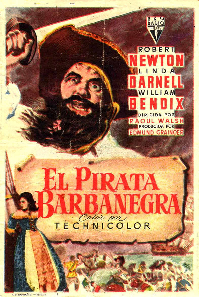 EL PIRATA BARBANEGRA - Blackbeard, the Pirate - 1952