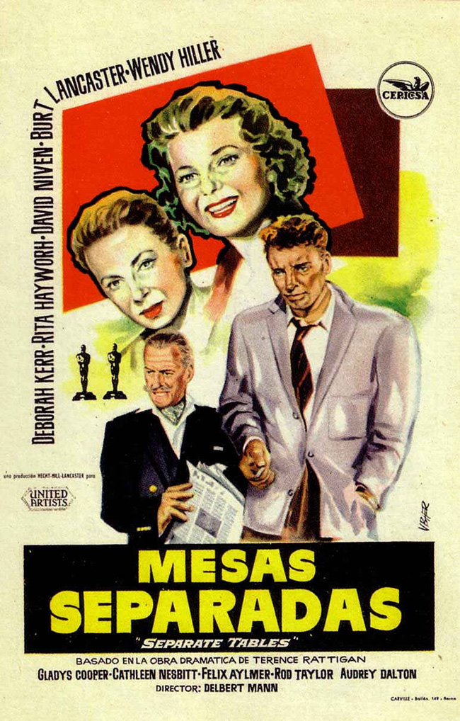 MESAS SEPARADAS - Separate Tables - 1958