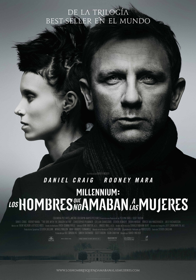 MILLENNIUM, LOS HOMBRES QUE NO AMABAN A LAS MUJERES - The girl with the dragon tattoo - 2011