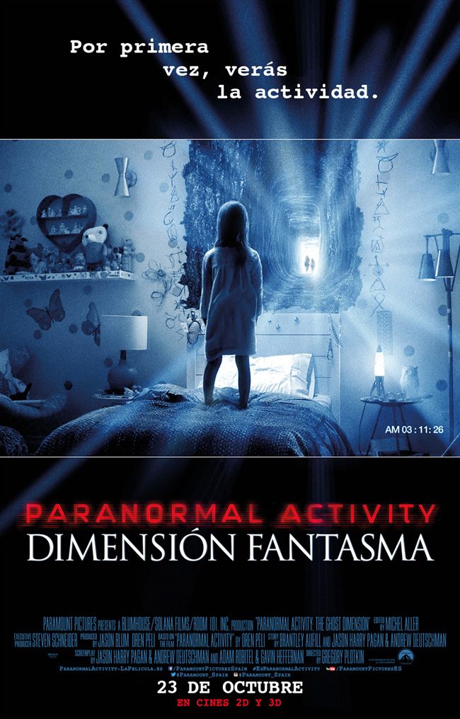 PARANORMAL ACTIVITY, DIMENSION FANTASMA - Paranormal Activity, The Ghost Dimension - 2015