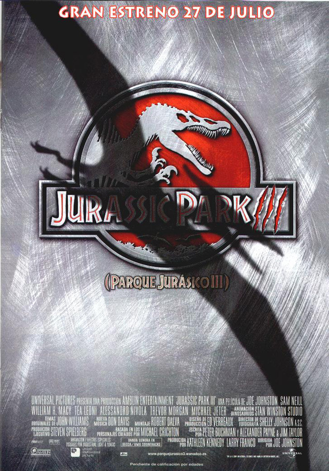 PARQUE JURASICO 3 - Jurassic Park III - 2001