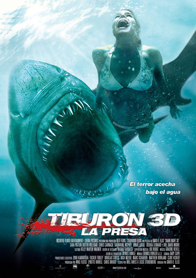 TIBURON 3D LA PRESA - Shark night 3D - 2011