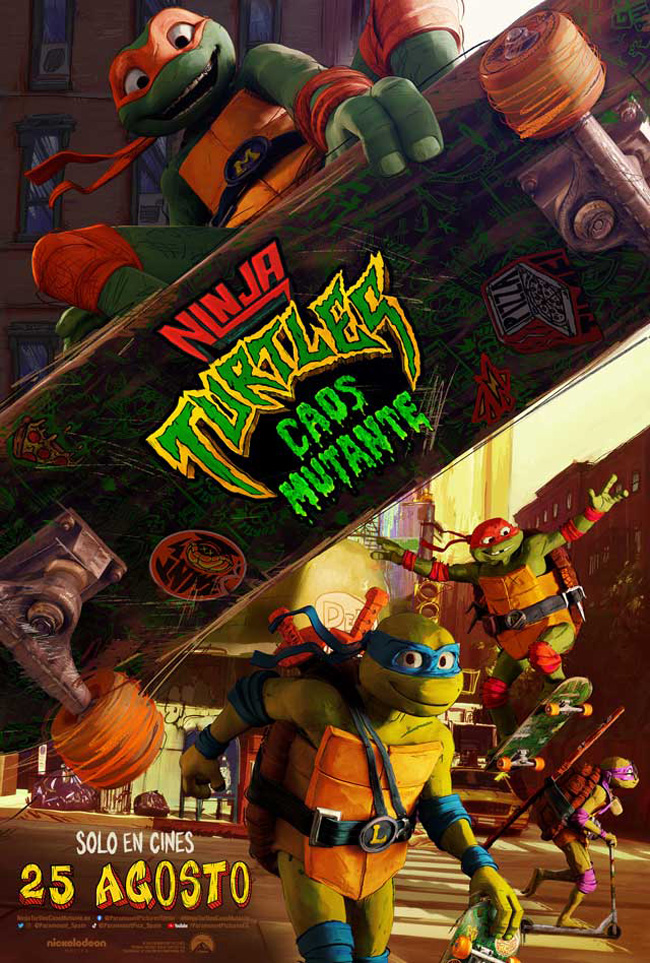 NINJA TURTLES, CAOS MUTANTE - Teenage Mutant Ninja Turtles, Mutant Mayhem - 2023
