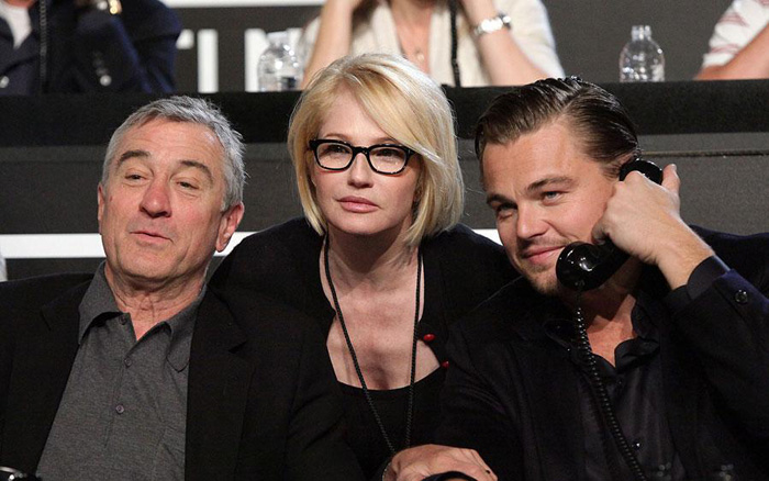 ROBERT DE NIRO 2010 001 con Ellen Barkin y Leonardo DiCaprio 
