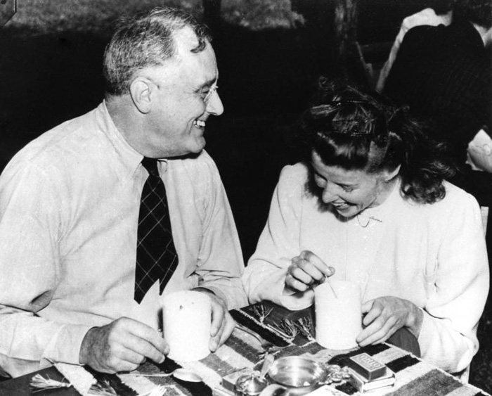 KATHARINE HEPBURN 1940 con Franklin D. Roosevelt